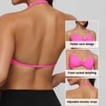 thumbnail image 5 of Naittoop Halter Sports Bras for Women Padded Strappy Yoga Bra Adjustable Open Back Workout Gym Bras Casual Crop Top, 5 of 5