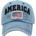 thumbnail image 3 of America USA Vintage Distressed Washed Adjustable Baseball Cap Dad Hat, 3 of 4
