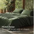 thumbnail image 4 of Juego de fundas de edredón Bedsure Silky Cooling Queen Size, color verde oliva, 4 of 8