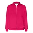 thumbnail image 5 of Bmisegm Women Casual Floral Zip up Jacket Spring Long Sleeve Coat Stand Lightweight Short Outwear Tops Jackets for Women Casual Hot Pink XXL, 5 of 5