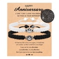 thumbnail image 1 of Uinagy Hand-Woven 100 Languages Couple Bracelet Adjustable Bracelet + Card, 1 of 9