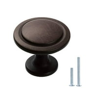 Lizavo Oil Rubbed Bronze Kitchen Cabinet Knobs Modern Round Pulls Hardware for Drawer Dresser- 1-1/4 Inch Diameter, 25 Pack