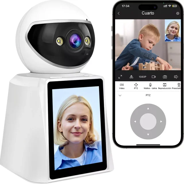 Ojo® Con Pantalla Cámara De Seguridad Wifi Videollamadas