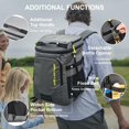 thumbnail image 4 of SPARTER Large Travel Backpack Cooler, Insulated Leakproof 45 Can Soft Sided Cooler Bag Waterproof Beach Camping Pack, 2 Compartments Black, 4 of 8