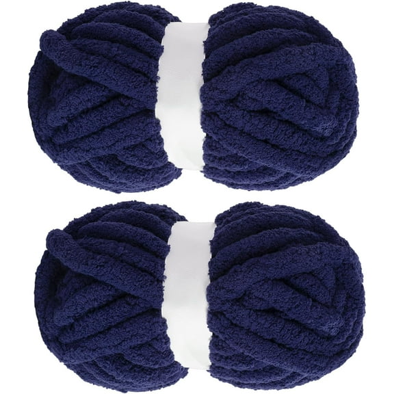 Chunky Yarn for Crocheting 1/2/4 Pack, Fluffy Jumbo Chenille Yarn, Super Soft Plush Yarn for Hand Woven DIY Crafts, Giant Thick Fuzzy Yarn for Hand Knitting (27 yds,8 oz Each Skein)