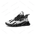 thumbnail image 1 of Zapatillas deportivas planas con estampado de notas musicales para hombre y mujer, deportivas pop para correr, de alta calidad, con cordones, de malla, hechas a medida., 1 of 6