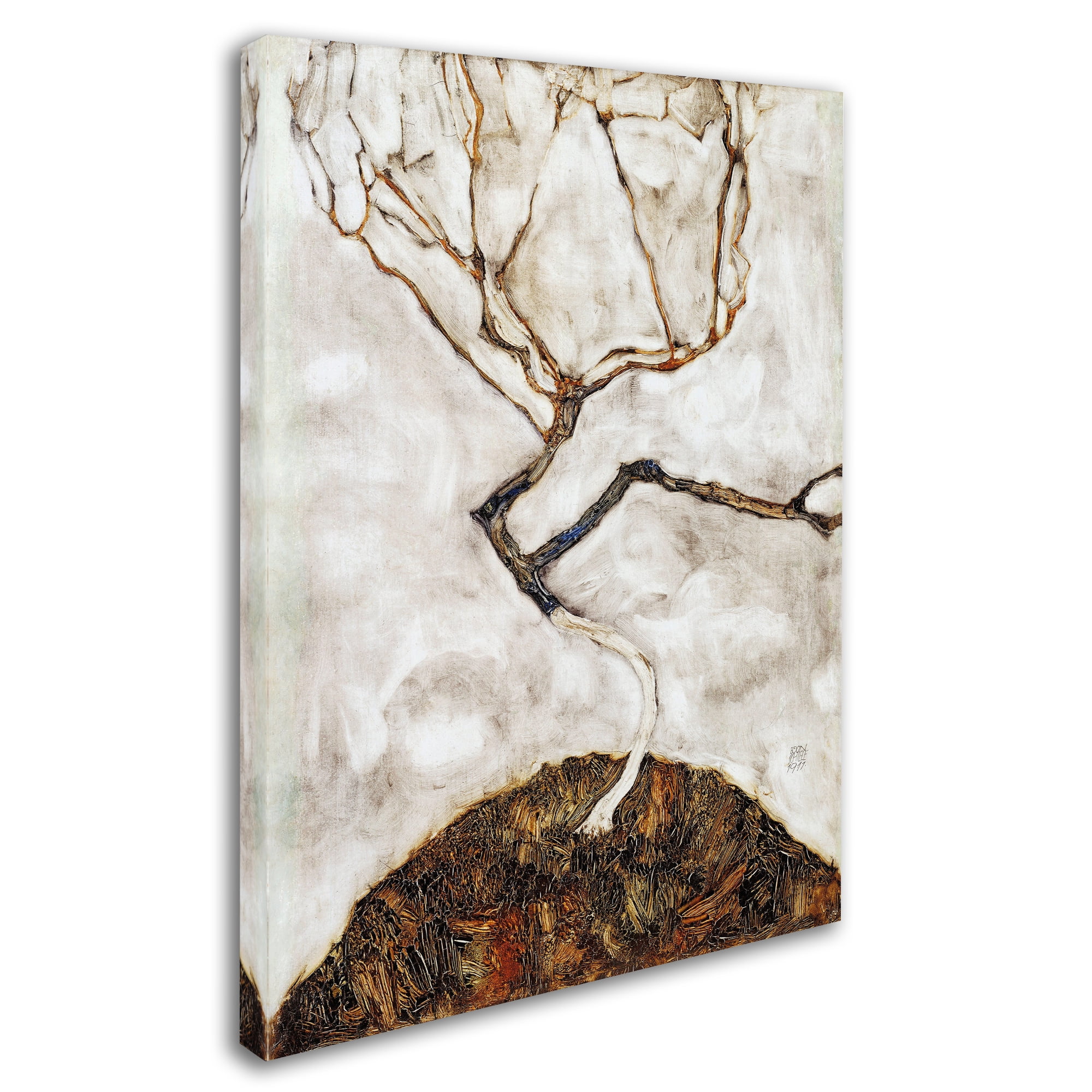 Egon Schiele 'Small Tree In Late Autumn' Canvas Art