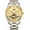 Two-Tone Gold, variant on Men's Automatic Watches Crystals Bezel with Luminous Dial Gold - Plated Stainless Steel Skeleton Watch