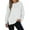 White, variant on FAIWAD Sweatshirt for Women Long Sleeve Zipper Slit Oversized Pullover Casual Side Slits Drop Shoulder Sweatshirts