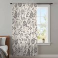 thumbnail image 4 of Grey Paisley Sheer Curtains 54 Inches Long, Boho Flower Botanical Leaf Branch Light Filering Curtains, Breathable Simi Curtain Privacy Drapes for Kitchen Bathroom Nursery Small Window Treatment, 4 of 9