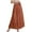 Orange, variant on Ludearly Women's Chiffon White Flowy Maxi Skirts Boho Summer Elastic Waisted Pleated A Line Long Skirt for Women