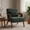 Dark Green, variant on Leumius Mid-Century Modern Accent Chair,Upholstered Chenille Fabric with Pillow and Solid Wood Frame for Bedroom, Living Room, Balcony, Reading Room,Beige