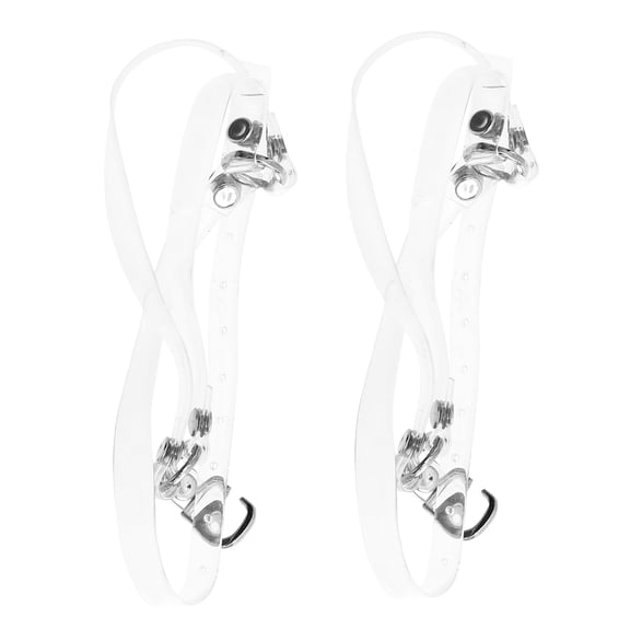 FUEENIRVA Anti-Loose Shoelace Shoe Straps Transparent Pu Leather 1 Pair