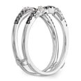 thumbnail image 6 of 14K White Gold Ring Band Wedding Diamond Round Black & Guard, 6 of 7