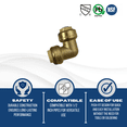 thumbnail image 5 of 5 Pcs XFITTING Push Fit 1/2 Inch x 1/2 Inch Push Fit Elbow, 27-3-3=5XX, 5 of 5