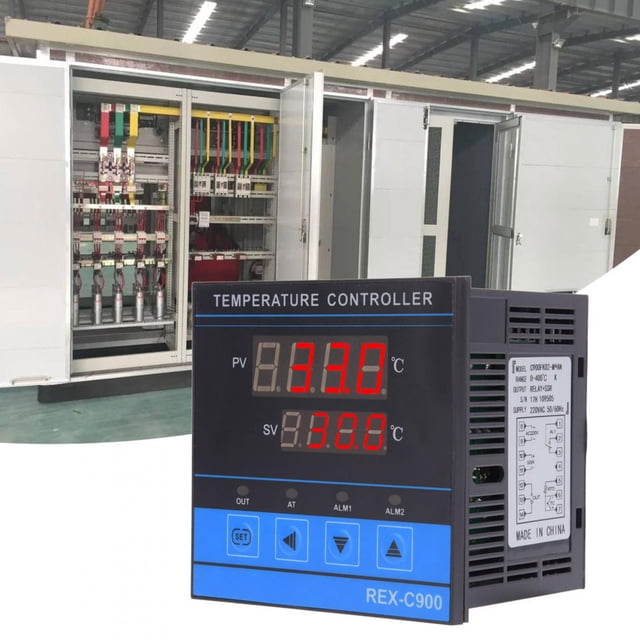 ntelligent Temperature Controller, PID Control Temperature Controller Stable Durable 0-400 degrees Celsius Temperature Controller, AC220V RELAY+SSR Hot Water System for Home