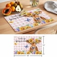 thumbnail image 6 of Spring Cow Placemats Set of 12 Summer Sunflower Botanical Pink Plaid Place Mats Indoor Wipeable Table Mats Washable Cloth Dining Table Placemats for Kitchen Holiday Party Home Decor 13x19 Inch, 6 of 9