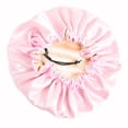 thumbnail image 1 of Satin Bonnet Children‘s Sleeping Cap Soft Night Adjustable Double Sleep Cap, 1 of 3