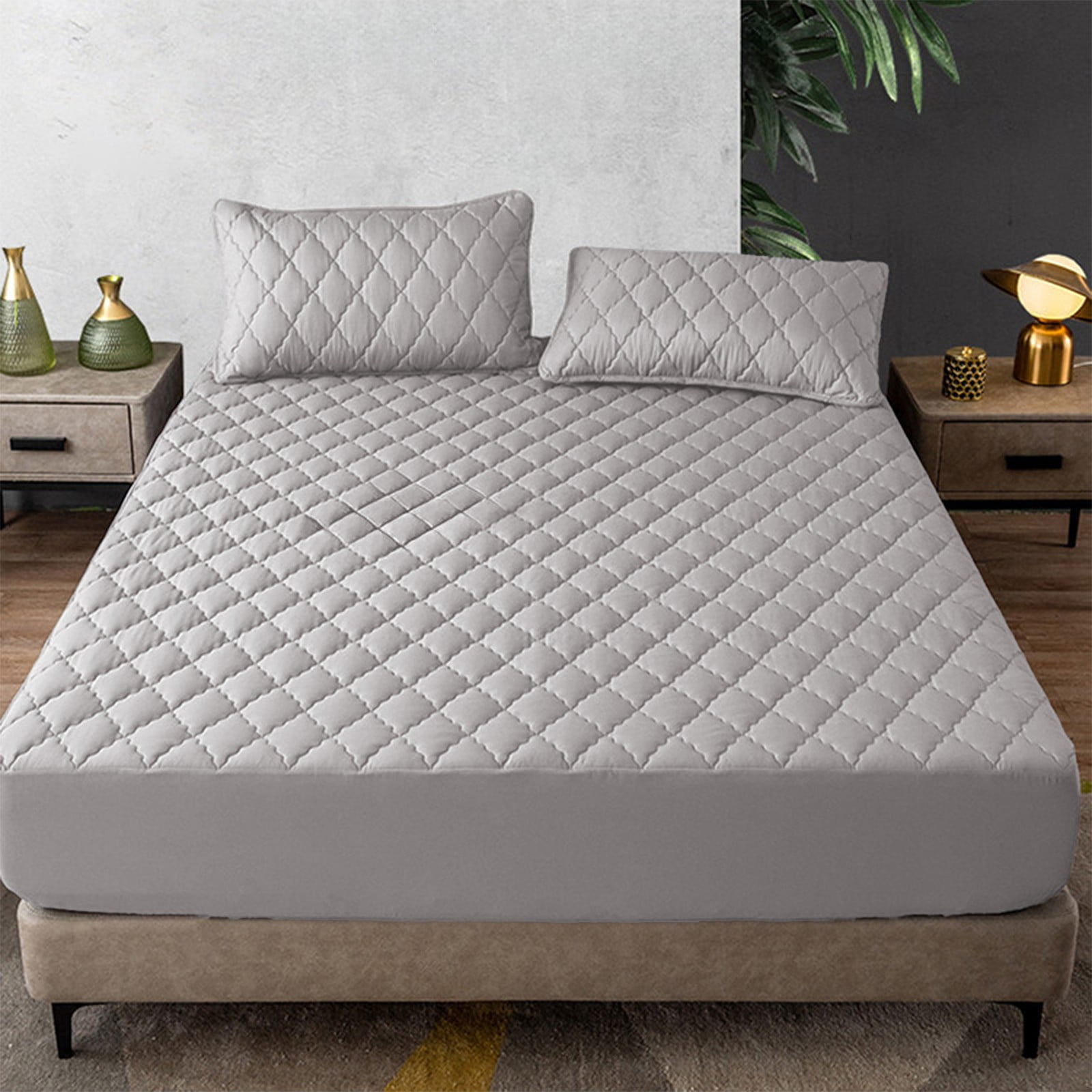 Splashproof Mattress Protector Laminated Bed Cover, Dust Proof Breathable Hypoallergenic Easy Clean Diaper Sheet Mattress Encasement, Bedroom Home Bedding Guest Room Hotel Bed Hat Essentials