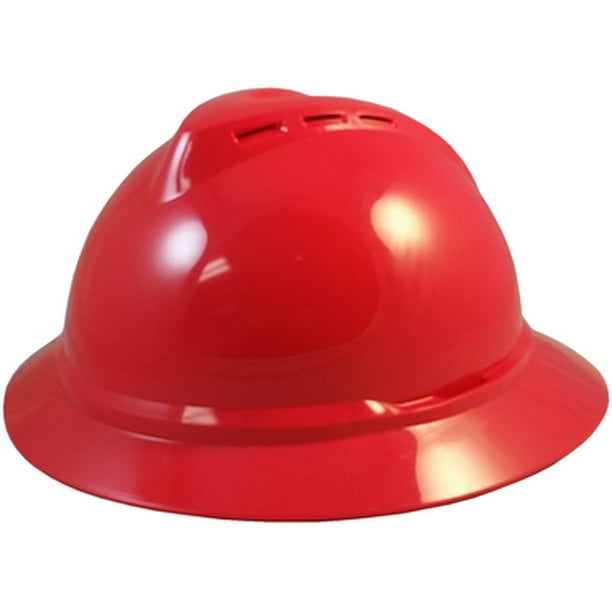 MSA 500 Series Full Brim Vented Hard Hats with 6 Point Ratchet