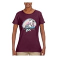thumbnail image 2 of Wild Bobby, Mermazing Mermicorn Cute Gift Women Girls, Streetwear, Womens Graphic Tees, Maroon, Medium, 2 of 3