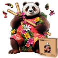 thumbnail image 1 of Rompecabezas de madera LEOGOR Tropical Panda Paradise 200 piezas 5mm grosor, 1 of 5