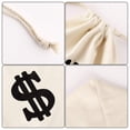 thumbnail image 3 of Set de disfraces YAROMO Robber, de lona, con letrero de dólar, bolsas de dinero, 3 of 7