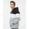 thumbnail image 2 of J. America Varsity Fleece Colorblocked Hooded Sweatshirt, 2 of 3