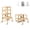 Wooden, variant on Ette Tete STEP'n'SIT® • Montessori Helper Tower - Table • Convertible step stool 2-in-1 with support legs (with black clasps, Gray)