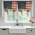thumbnail image 4 of 4th of July Balloon Curtains 63 Inch Length for Living Room/Bedroom, Independence Day Farmhouse American Flag Rod Pocket Privacy Door Curtains Decorative Tie Up Shade for Window 52"x63", 4 of 8