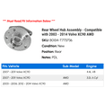 thumbnail image 2 of Rear Wheel Hub Assembly - Compatible with 2003 - 2014 Volvo XC90 AWD 2004 2005 2006 2007 2008 2009 2010 2011 2012 2013, 2 of 2
