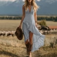 thumbnail image 2 of Sentmoon Beach Dresses for Women 2026 Vacation Women Maxi Dress Summer Sleeveless V Neck Regular Fit Womens Vacation Dresses for Spring Break S-3XL, 2 of 7