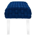 thumbnail image 3 of Modway Prologue Modern Woven Performance Velvet Ottoman in Navy, 3 of 8