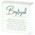 thumbnail image 2 of Dicksons Baptized Double Sided Encouraging Verse Customizable Distressed Finish White 3 x 3 MDF Mini Tabletop Plaque, 2 of 2