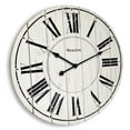 thumbnail image 2 of 18" White Washed Wood Analog QA Wall Clock with Distressed Finish, 2 of 5