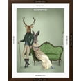 thumbnail image 5 of Art.com Mr Deer and Mrs Rabbit Art Print by Fab Funky, Brown Frame Wall Art, 32" x 40", 5 of 5