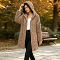 thumbnail image 7 of Fnooota Womens Fleece Jackets, Lightweight Long Sleeve Mid-length Warm Winter Outerwear with Pockets Coffee Size S-3XL, 7 of 7
