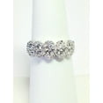 thumbnail image 2 of HeartsAndYou 4ct Round Moissanite Five Stone Cluster Halo Engagement Ring for Women 18k White Gold over Silver For Women Stylish, 2 of 6