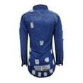 thumbnail image 3 of Vedolay Coat for Women Women's Oversized Frayed Lightweight Denim Jacket Button Down Jean Jacket,Blue M, 3 of 5