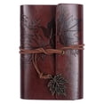 thumbnail image 1 of PENGXIANG Loose-leaf Refillable Notebook Lightweight Portable Notebook for Travelers Writers  Brown A7, 1 of 8