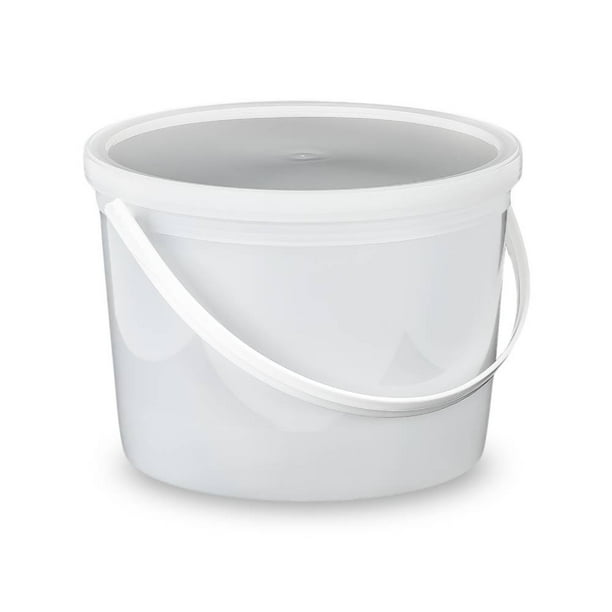 ½ Gallon (64 oz.) Food Grade Round Plastic Bucket with Lid 0.5 Gallon