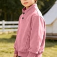 thumbnail image 6 of akafmk Boys Mockneck Sweatshirts Long Sleeve Pullover Sweatshirt Button Stand Collar Ribbed Cuffs Casual Tops Kids Fall Winter Clothes, Size 5-6 Years, 6 of 7