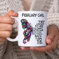 thumbnail image 2 of February Girl Butterfly I Am The Storm 11oz White Ceramic Coffee Tea Mug, Inspirational Gifts For Women, For Birthday Women, On Birthday, Holiday, 2 of 7