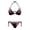 Cherry Blossom Floral Print, variant on Ice Cream Drip Waffle Sprinkles Pattern Two Piece Bikini Set Cute Summer Swimwear for Women Quick Dry Adjustable Halter Removable Pad