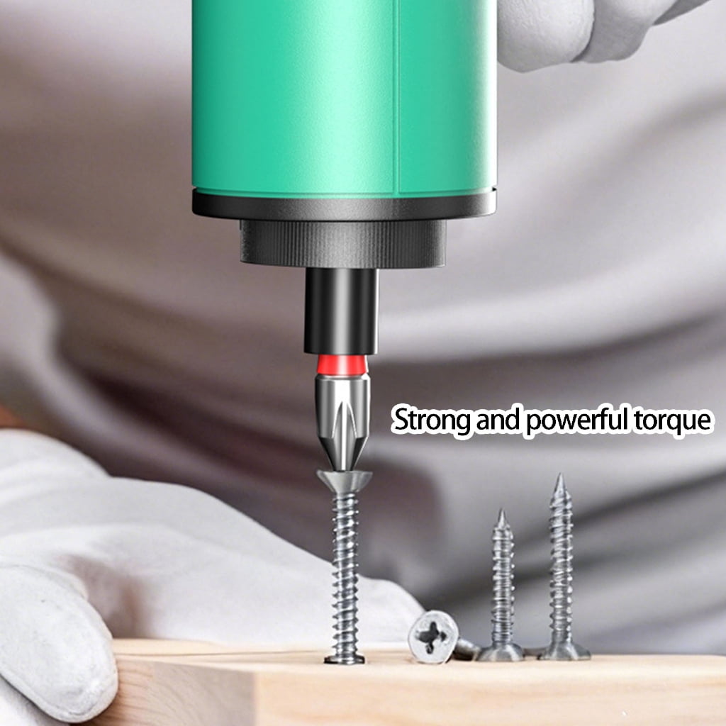 Cordless Electric Screwdriver Set Magnetic Extension Rod Rechargeable Battery