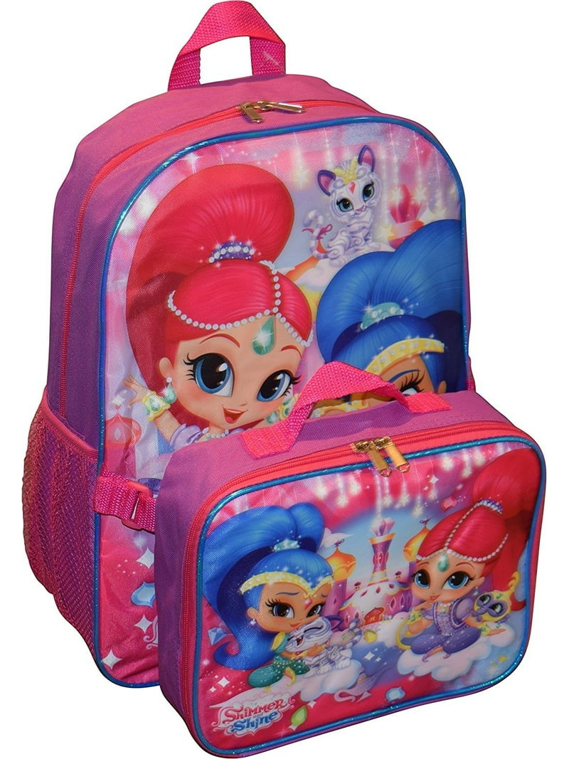 Nickelodeon Girl Shimmer And Shine 16" Backpack Detachable Matching Lunch Box - Walmart.com