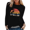 thumbnail image 2 of EQWLJWE Chandails à Manches Longues pour Femmes Entraînement Mode T-Shirts de Printemps Imprimés à Manches Longues Col Rond Décontractés Hauts T-Shirts Vêtements d'Automne pour Femmes, 2 of 6