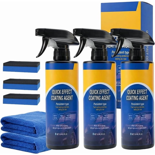 Quick Effect Car Coating Spray, Waterless Wash & Polish, Car Coating Spray for Shine & Protection, Quick Acting Paint Protection and Glass Cleaner (1pcs)