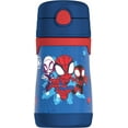 thumbnail image 1 of Thermos Kids Bouteille avec Paille en Acier Inoxydable 10 Oz, Spiderman, 1 of 6