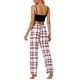 thumbnail image 3 of INSPIRE CHIC Conjunto de Pijamas de 3 Piezas para Mujeres: Camiseta, Pantalones Cortos y Pantalones Largos, Ropa de Dormir y de Estar en Casa, Talla XS, Rojo, 3 of 5